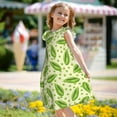 thumbnail image 5 of Qekee Green Peas for Girls Nightgowns, Princess Pajama Dresses for Girls Sleepwear -Medium, 5 of 6