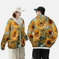 thumbnail image 4 of Gaeub Sunflower Field Art Men's and Women's UPF 50+ Long-Sleeved Sun Protection Clothing, Fishing Shirt Long Sleeve Zip-X-Large, 4 of 7