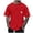 Red, variant on Krdevn Men's Half Sleeve Oversized T Shirt Letter Print Round Neck Short Sleeve,XXL