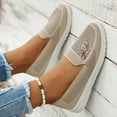 thumbnail image 2 of Sopiago Cute Sneakers Slip On Breathe Mesh Walking Shoes Women Fashion Sneakers Comfort Wedge Platform Loafers Beige,40, 2 of 6