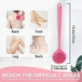 thumbnail image 2 of SUWU Silicone Back Scrubber for Shower Bath Body Brush with Long Handle, BPA-Free, Hypoallergenic, Eco-Friendly for All Skin Back Cleaning Wash for Men Women(Pink), 2 of 7