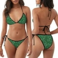thumbnail image 3 of Naloa Soccer Print Women Halter Bikini Set ,Two Piece Triangle Swimsuit,Tie Bathing Suit,Sexy Triangle Two Piece Swimwear, 3 of 5