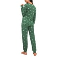 thumbnail image 3 of MINTREUS Womens Pajama Set Long Sleeve Sleepwear Nightwear Soft Pjs Lounge Sets With Pockets, 3 of 7