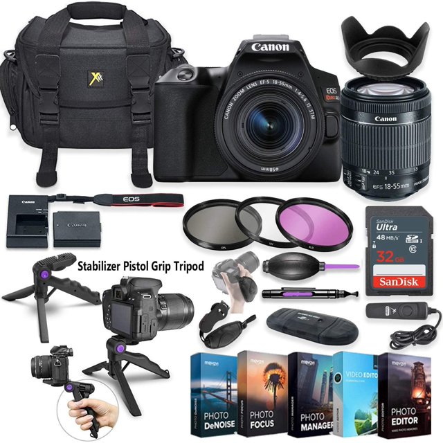 Canon EOS Rebel SL3 DSLR, 1855mm Lens, 5 Editing Softwares & Accessory
