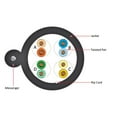 thumbnail image 3 of Vertical Cable Cat5e, 350 Mhz, UTP, UV Jacket, Outdoor, CMX, Messenger, 1000ft, Black, Bulk Ethernet Cable, Wooden Spool, 3 of 5