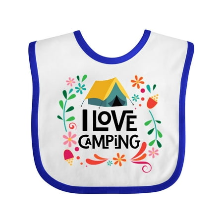 

Inktastic I Love Camping Gift Baby Girl Bib