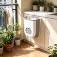 thumbnail image 4 of Wall Mounted Household Foldable Trash Can Kitchen Folding Trash Can Hanging Plastic Telescopic Storage Bin, 4 of 6