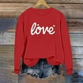 thumbnail image 5 of Goodtrade8 Womens Valentines Day Shirt Holiday Love Heart Long Sleeve Gift Valentines Sweatshirts for Women Casual Crew Neck Pullover, 5 of 5