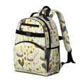 thumbnail image 2 of Rooster and Nest Yellow Pattern Cute School Backpack Bag for School with Padded Back and Adjustable Shoulder Straps 15.25"x11.5"x5.25", 2 of 5