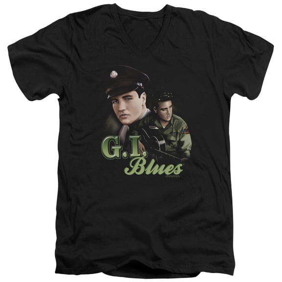Elvis Presley - G I Blues - Slim Fit V Neck Shirt - X-Large