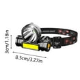 thumbnail image 3 of Lampe Frontale à DEL Rechargeable avec Chargement USB, 3 Modes d'Éclairage, Serre-Tête Ajustable pour le Camping, la Randonnée et la Course en Plein Air, 3 of 6