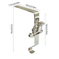 thumbnail image 3 of Silver Iron Christmas Sock Stocking Holder Hook | Over Door Hanger for Holiday Decorations | 10LBS Capacity | 16x10x5cm Size | 1 Piece, 3 of 6