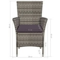thumbnail image 5 of vidaXL 7 Piece Outdoor Dining Set with Cushions Poly Rattan Grey, 5 of 5
