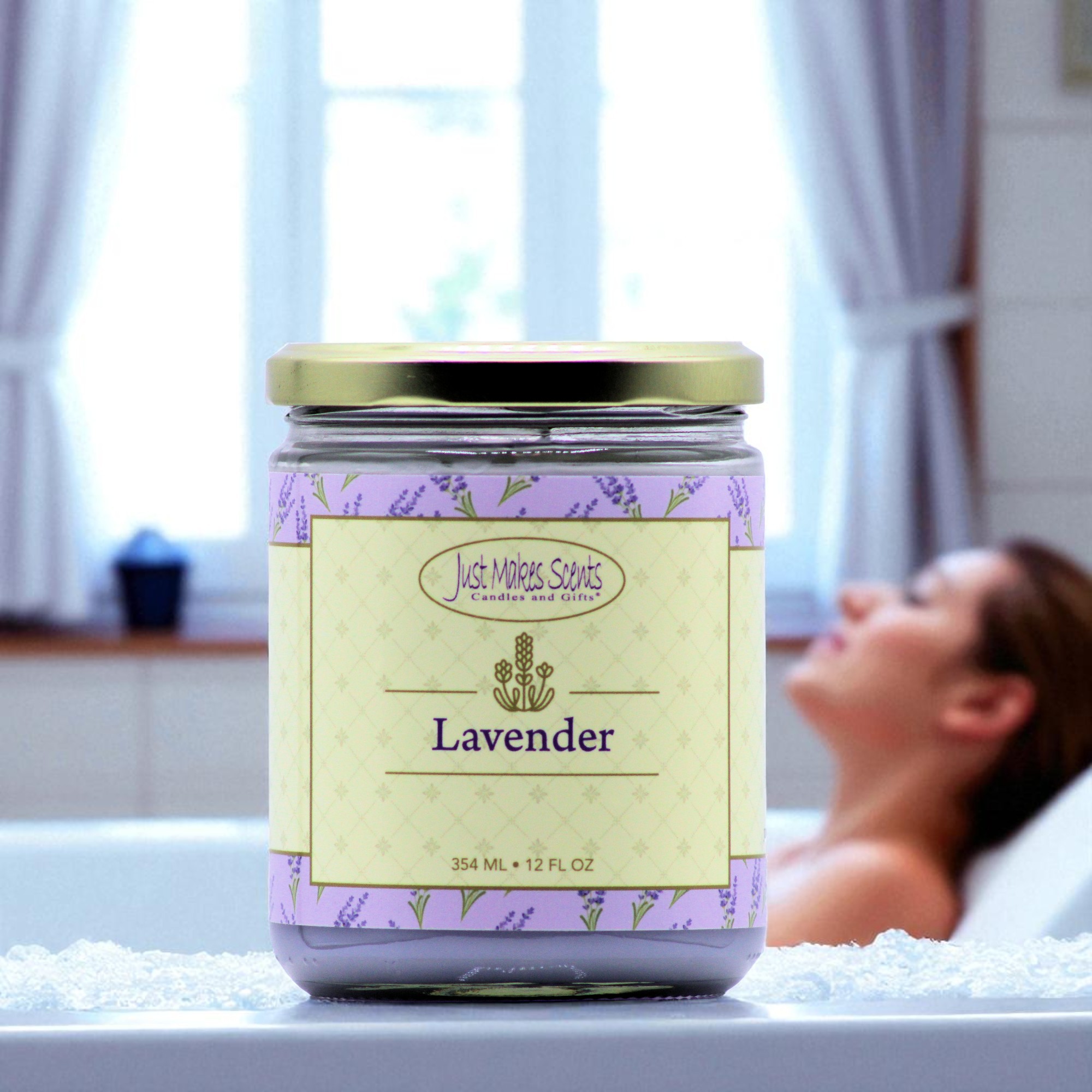 Lavender Salsa Jar Candle 12 oz -Just Makes Scents Candles & Gifts