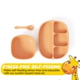 thumbnail image 6 of Baby Feeding Set by Muqee Peeko in Baby Apricot Color with Baby Tray, Baby Bowl and Spoon (3 Piece Set), 6 of 11
