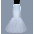 thumbnail image 4 of Enagua nupcial de sirena grande, accesorios para vestido de novia, falda, Material elástico, corsé de malla dura y aros, blanco, 4 of 5