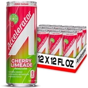 Accelerator Energy Drink, Cherry Limeade 12 fl oz can (12 pack), Zero Sugar, Sustained Energy from 100% Natural Caffeine (200mg from Green Coffee Bean & Green Tea extract)