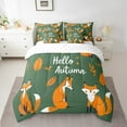 thumbnail image 2 of YST Hello Automne Imprimé Ensemble de Lit 7 Pcs Jungle Faune, Simple, Renard Dessin Animé, Animal de la Forêt, 2 of 4
