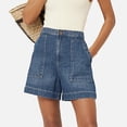 thumbnail image 5 of Only Moment Womens Drawstring Shorts Polyester,Cotton Summer Elastic High Waist Soild Color Lounge Pants Casual Comfy Workout Gym Shorts with Pockets Womens Jean Shorts Relaxed Fit Blue,S, 5 of 9