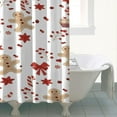 thumbnail image 4 of Red Christmas Gingerbread Man Pattern Shower Curtain 72"x84" ,Bathroom Decorative Shower Curtains Set with 12 Hooks,Modern Waterproof Washable Shower Curtain, 4 of 6