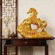 thumbnail image 5 of Estatua de caballo Feng Shui, regalo de cumpleaños chino, adornos modernos, figura de caballo para estantería, escritorio, mesa, decoración de sala de Oro, 5 of 8