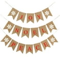 thumbnail image 5 of Gymnture christmas Banner Christmas Banner Party Burlap Xmas Banners Theme Flag Triangle Fabric Decoration Hanging Bunting Snowflake Joy, 5 of 10