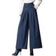 thumbnail image 4 of Pantalones anchos de lana de otoño, pantalones culottes casuales plisados para mujer, pantalones rectos, pantalones de pierna ancha, 4 of 5