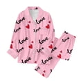 thumbnail image 5 of XIYON Pajama Sets For Women Valentines Pajama Heart Printed Sleepwear Long Sleeve Top With Pants Soft Comfortable Nightwear For Her Comfy Pjs Outfits, 5 of 6
