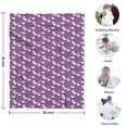 thumbnail image 4 of Purple Cartoon Unicorn Rainbow Blanket,Comfortable Soft Flannel Throw Blanket,All Season,Warm Lightweight Blankets for Sofa Bed Couch Living Room Chair,30"x40", 4 of 4