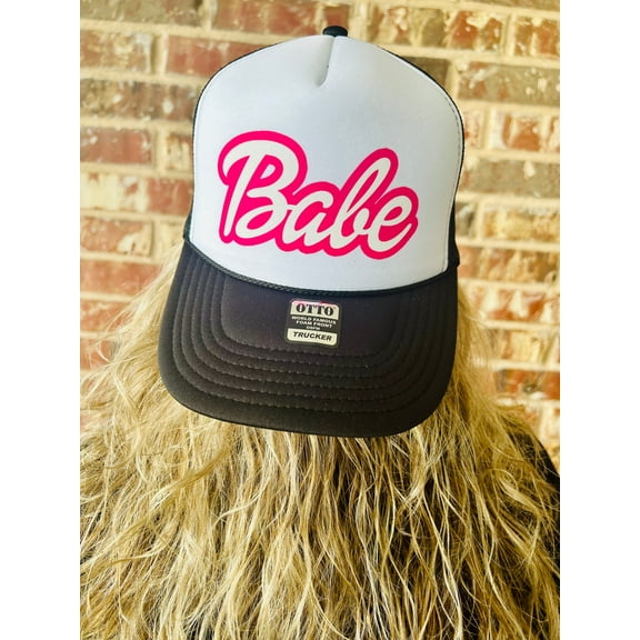 Babe Black & White Unisex Otto Trucker Hat