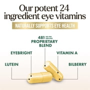 Eye Vitamins Supplements - 3x Strength Eye Health Vitamin with Lutein and Zeaxanthin - Vision Macular Health Eye Support With Zinc, Vitamins C E & Minerals, Bottled in USA - 120 Capsules