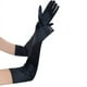 thumbnail image 1 of Zhuge Guantes de satén de estilo ópera, de talla clásica para adultos, de 21,7" (negros), 1 of 4