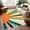 Yellow Green, variant on GlowSol 4' x 6' Washable Rug Sun Print Area Rug Contemporary Child Area Rug Soft Foldable Floor Carpet for Playroom Dorm, Blue