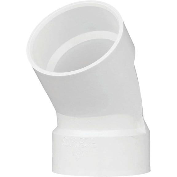 Charlotte Pipe & Found PVC003211200HA Pvc/Dwv 45 Degree Elbow 3"