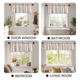 thumbnail image 6 of Hiasan 42 x 18 Inch Kitchen Valance Curtain, Linen Striped Valance for Bedroom Living Room, Rod Pocket Farmhouse Light Filtering Window Valance Curtain, Colorful Vertical Stripes, 1 Panel, 6 of 9