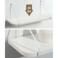 thumbnail image 4 of Sumgar Floating Shelves Bathroom 16in White Hanging Shelf Set of 2 for Room Wall or Over Toilet, Modern Storage Shelving Display Organizer for Bedroom, 4 of 7