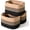 Gradient Black & Jute, variant on Large Storage Baskets for Organizing Shelves, Woven Cotton Rope Bins for Baby Nursery, Book and Toy Organizer, Towel Storage, 3 Pack, 17"x13"x9.5", Off White