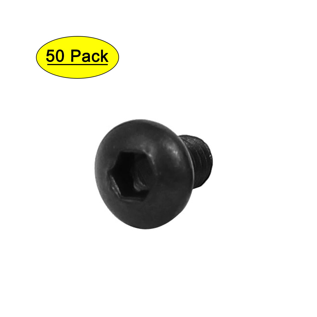 M2x3mm Metal Grade 10.9 Button Head Hex Socket Cap Screw Bolt Fastener 50pcs 