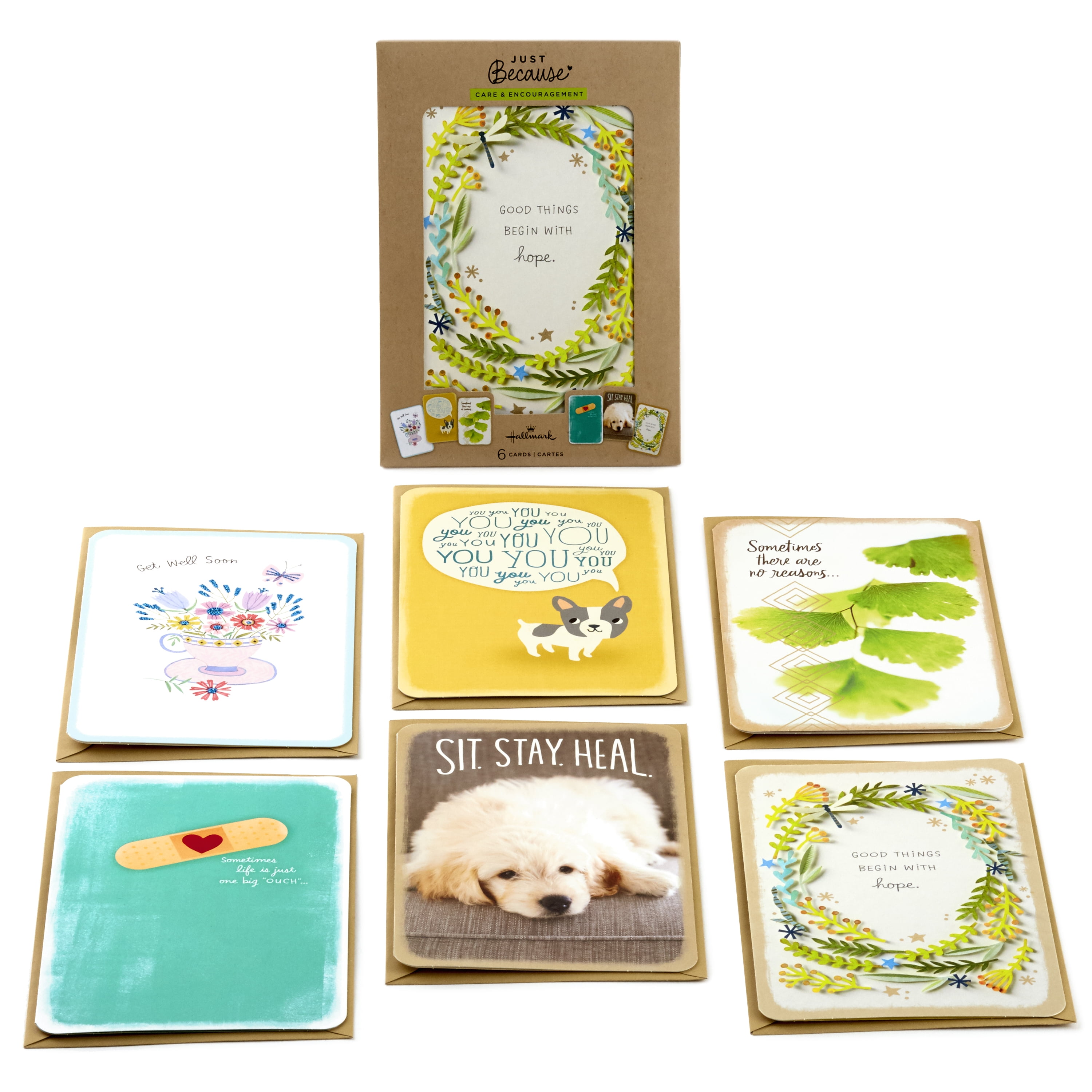 Hallmark Just Because Thinking of You Cards Assortment (6