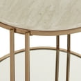 thumbnail image 4 of Weston Home Shaelyn Round End Table with Faux Marble Top and Mirror Shelf, 4 of 5