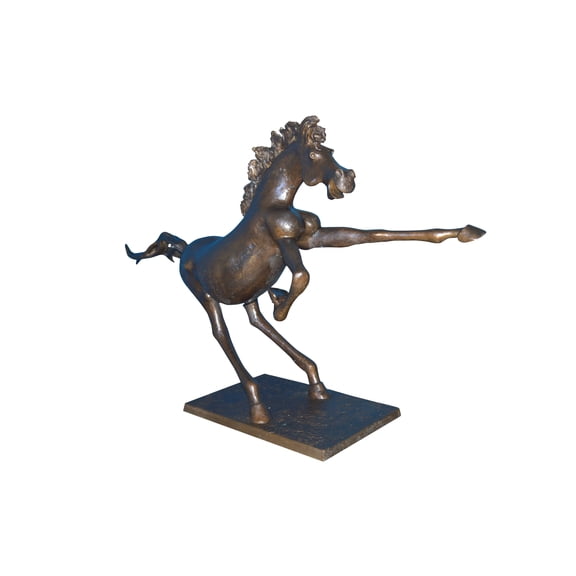 Nifao Original 2 of 9 Horse Statue by Attilio de Luca – Garden Outdoor Decor Sculpture, 68"L x 19"W x 58"H