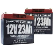 Dakota Lithium | 12V 46AH LiFePO4 | 11 Year USA Warranty 2000+ Deep Cycle Battery | 2 Pack