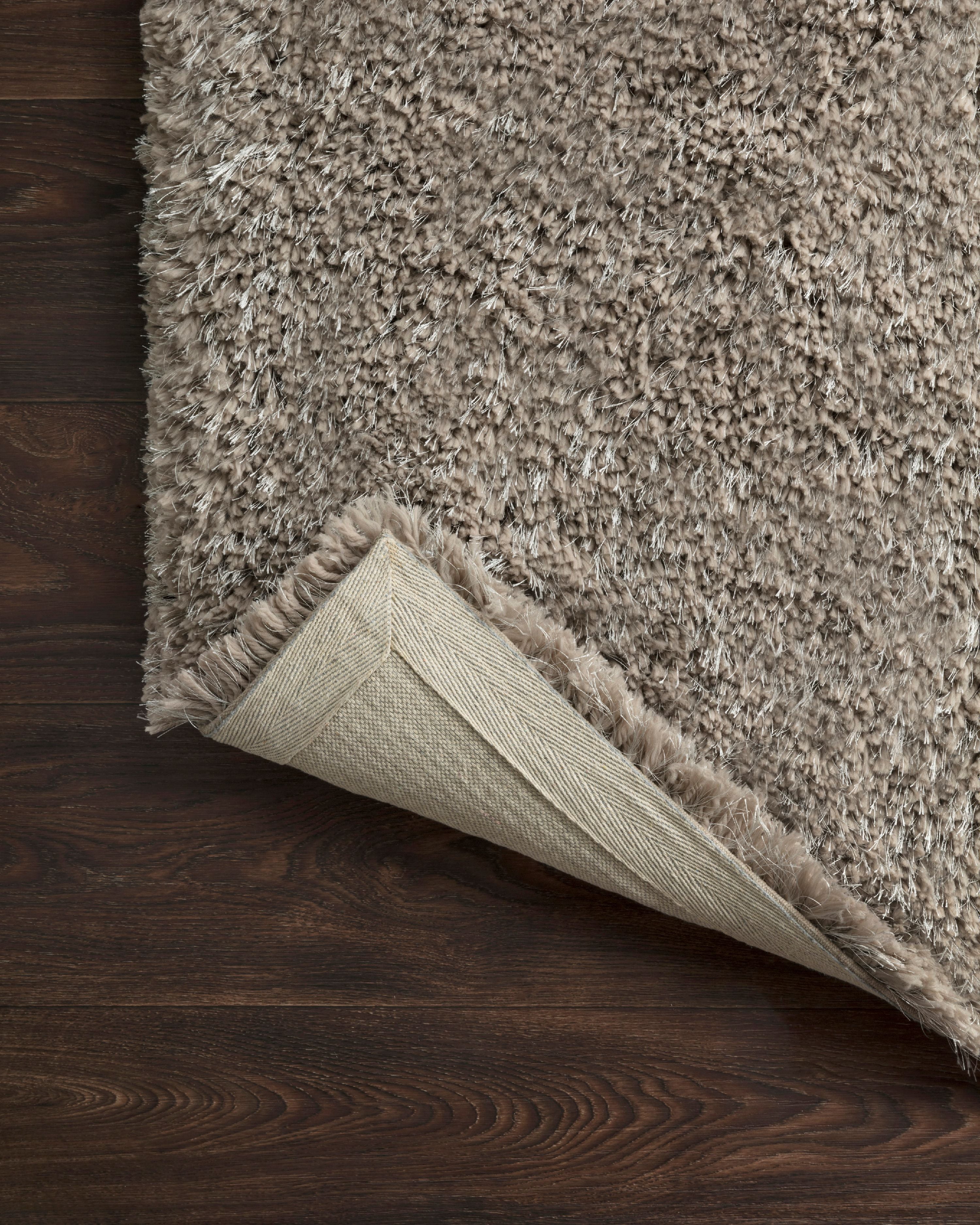 Loloi Mila Shag Solid Taupe Area Rug