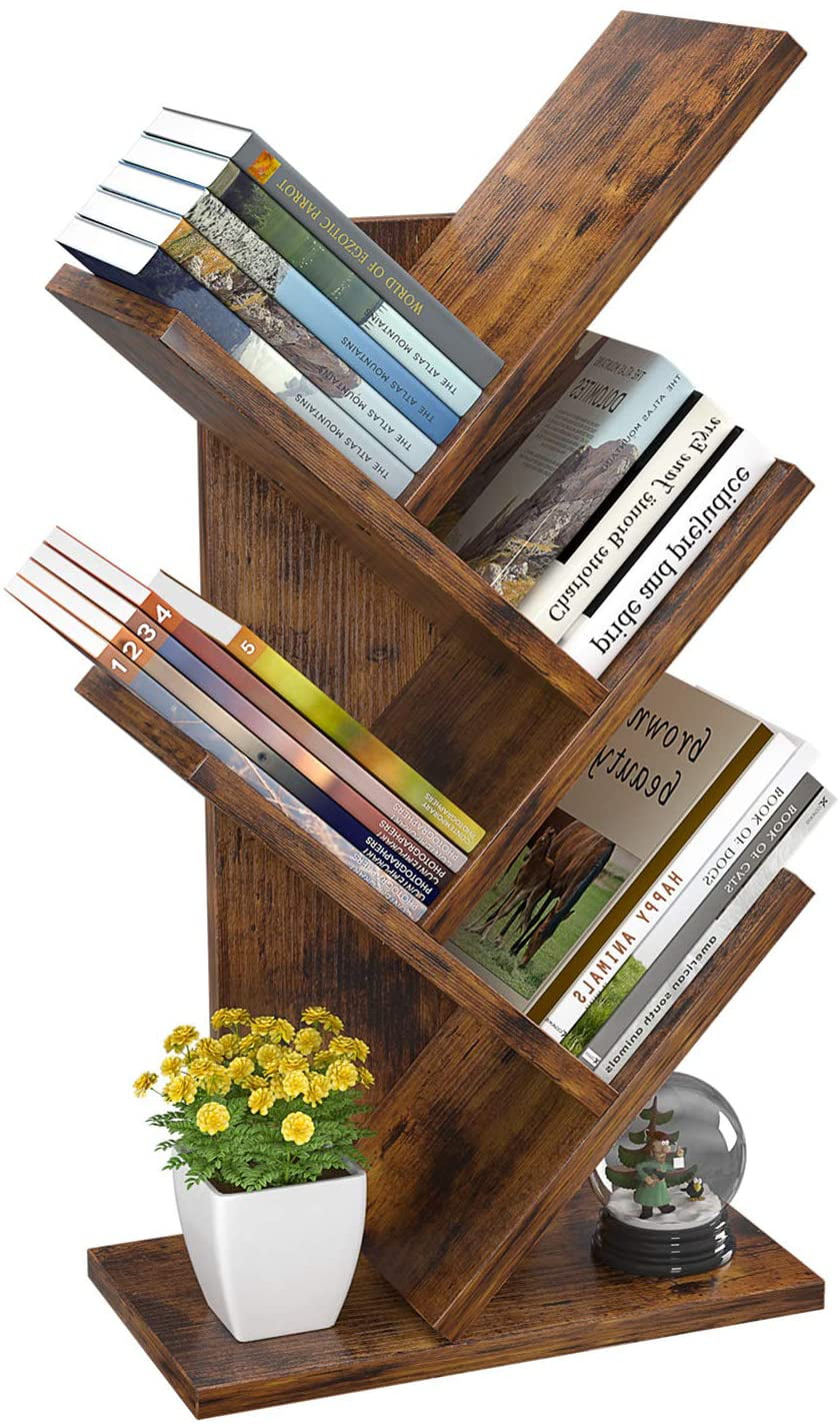 11941 Unique Decor Gift for Book Lovers Purpledip Wooden Bookends Stand Holder Bookshelf Organizer Wisdom Tree