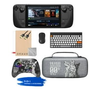 Valve Steam Deck 256GB Handheld Console, 7-inch Touchscreen, 1280x800 Resolution, Ergonomic Design, Mytrix Zero-Kirin Wireless Pro Controller & Carrying Case, 7 Accessories: 8 in 1 Bundle