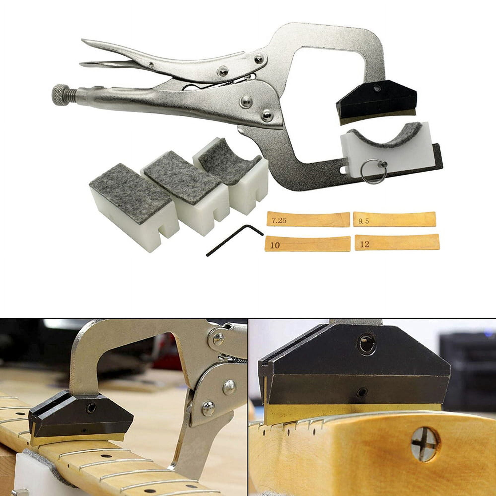 Guitar Handheld Fret Press Clamp With 4 Padded Neck Presses Guitar Repair  Tool