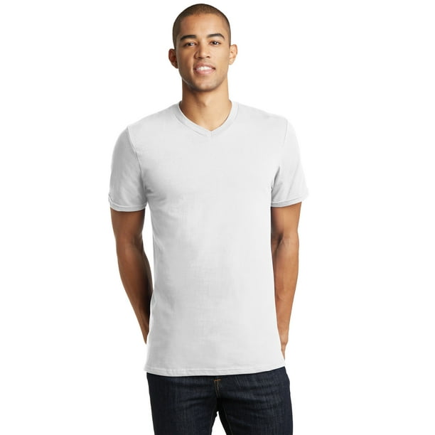 Camiseta The Concert Distrito para hombre joven con cuello en V DT5500 4XL Blanco