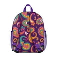 thumbnail image 3 of Retro Paisley Floral Backpack - Waterproof Ergonomic School Bag with Adjustable Loops, 3 of 4