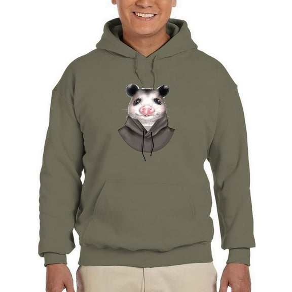 Opossum Wearing A Hoodie Hoodie Men -Image by Shutterstock, Male 4X-Large