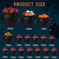 thumbnail image 2 of PMU Halloween Cauldron 16pc- 12",10",8",6", (12) 3" Witch Plastic Cauldron Candy bowl Black, For Halloween Decor, 2 of 6